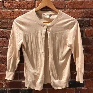 Beige jcrew cardigan size small